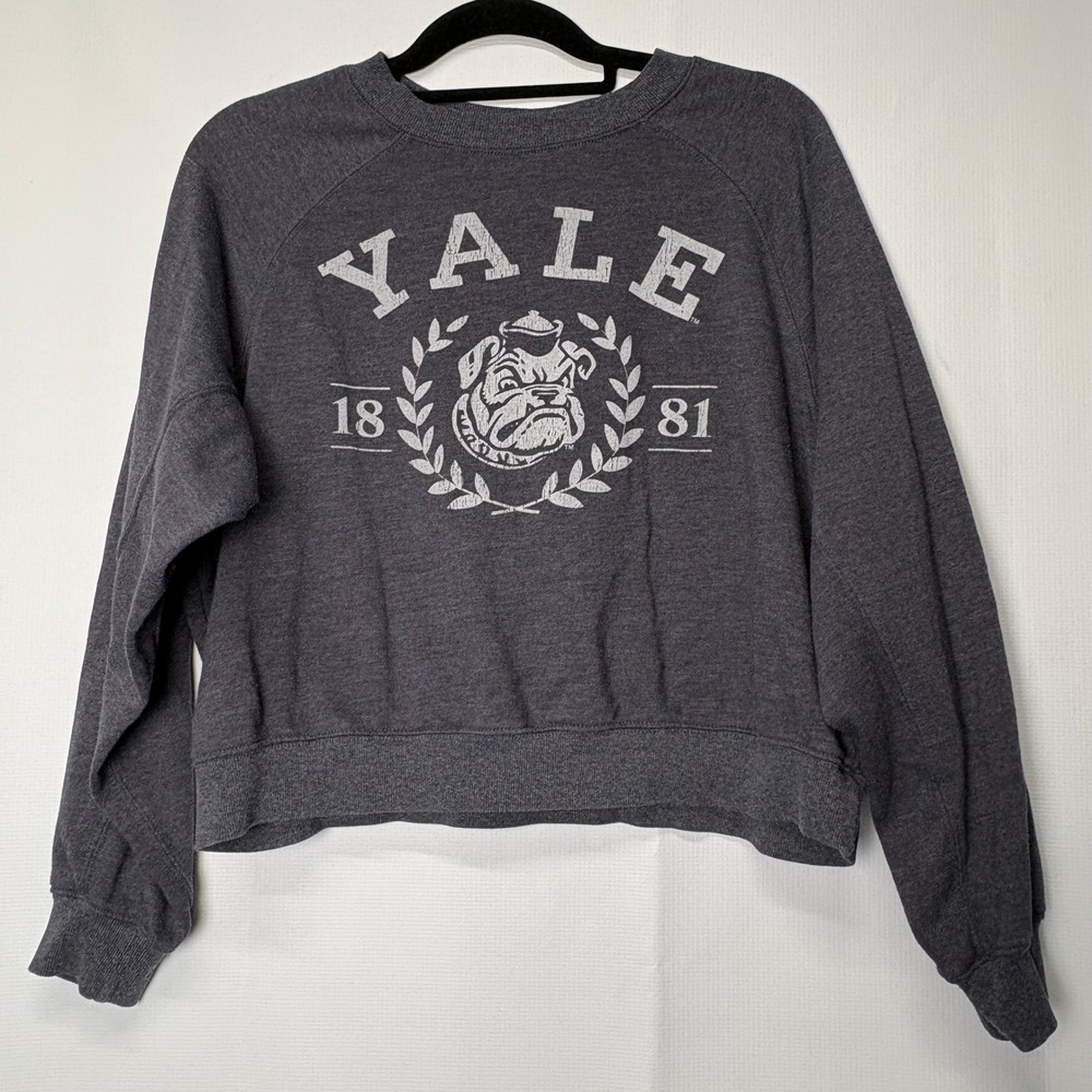 Yale University Gray Crewneck Sweatshirt Bulldog Graphic XL College Pullover‎